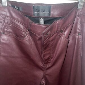 White House Black Market Burgundy High-Rise Jeans